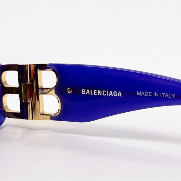 NEW BALENCIAGA BB0096S 004 SQUARE VIOLET GREY UNISEX SUNGLASSES BALENCIAGA - Picture 13 of 14